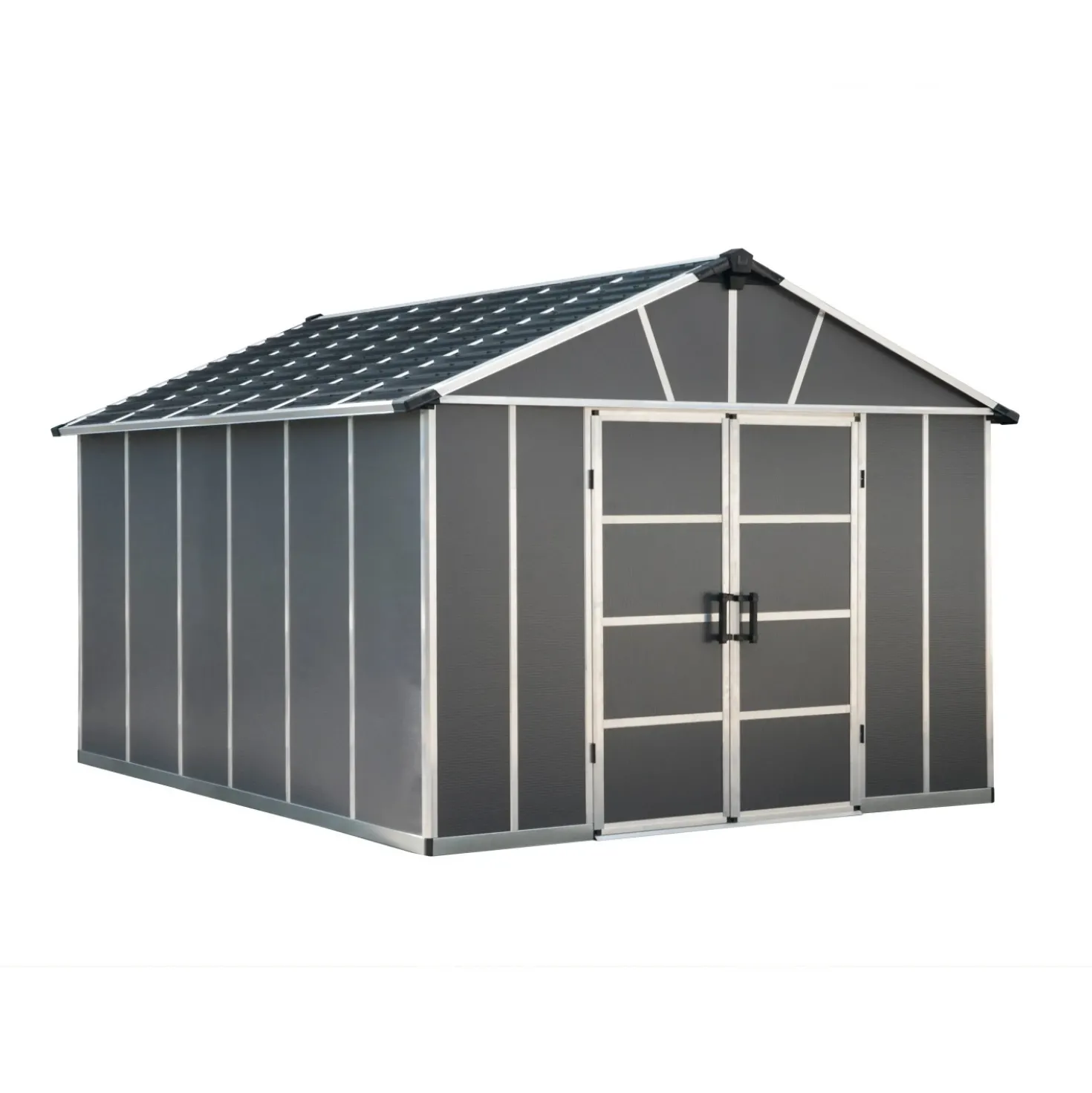Casetta da giardino in PVC Palram Canopia Yukon sp. 10 mm grigio 13,1 m²