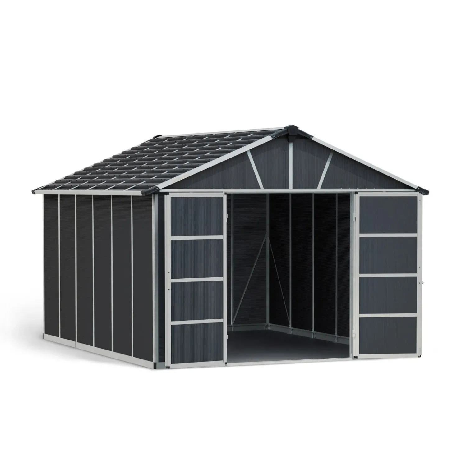 Casetta da giardino in PVC Palram Canopia Yukon sp. 10 mm grigio 13,1 m²