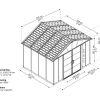Casetta da giardino in PVC Palram Canopia Yukon sp. 10 mm grigio 8 m²