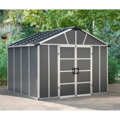 Casetta da giardino in PVC Palram Canopia Yukon sp. 10 mm grigio 8 m²
