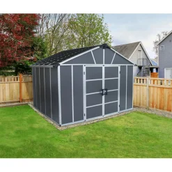 Casetta da giardino in PVC Palram Canopia Yukon sp. 10 mm grigio 8 m²
