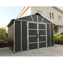 Casetta da giardino in PVC Palram Canopia Yukon sp. 10 mm grigio 8 m²
