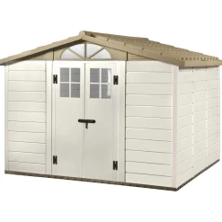 Casetta da giardino in PVC Tuscany Evo sp. 20 mm beige 8,06 m²