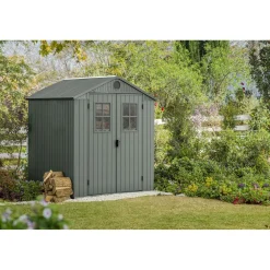 Casetta da giardino in resina Keter Darwin sp. 16 mm verde 3,47 m²