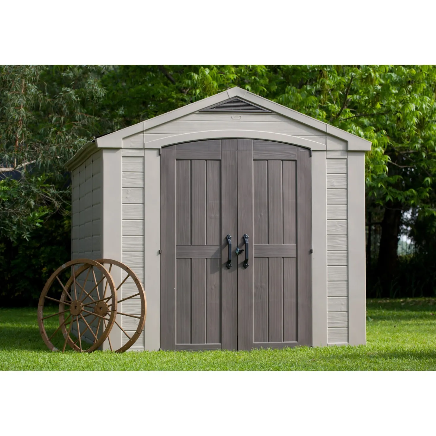 Casetta da giardino in resina Keter Factor sp. 16 mm beige 8,1 m²