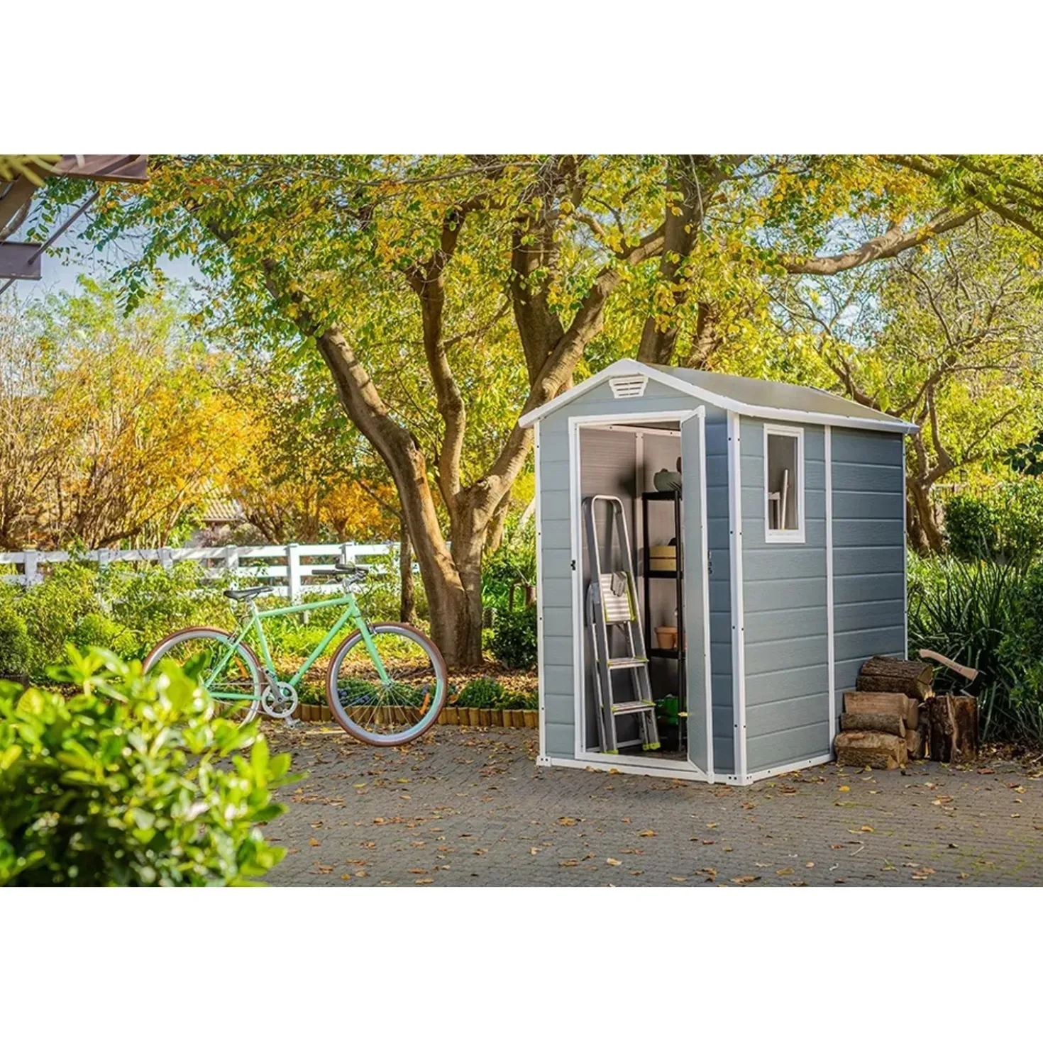 Casetta da giardino in resina Keter sp. 16 mm grigio 2,17 m²