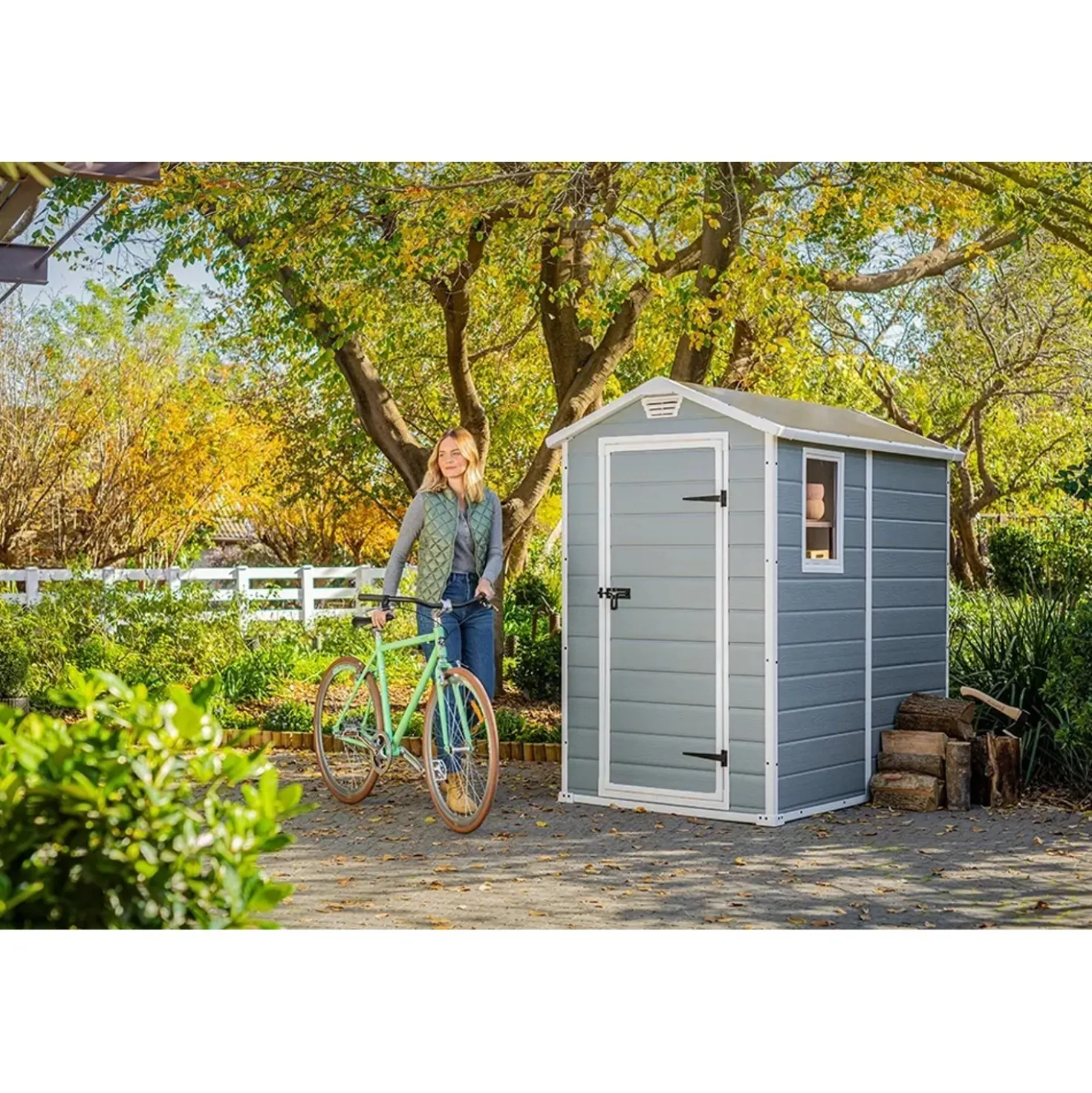 Casetta da giardino in resina Keter sp. 16 mm grigio 2,17 m²