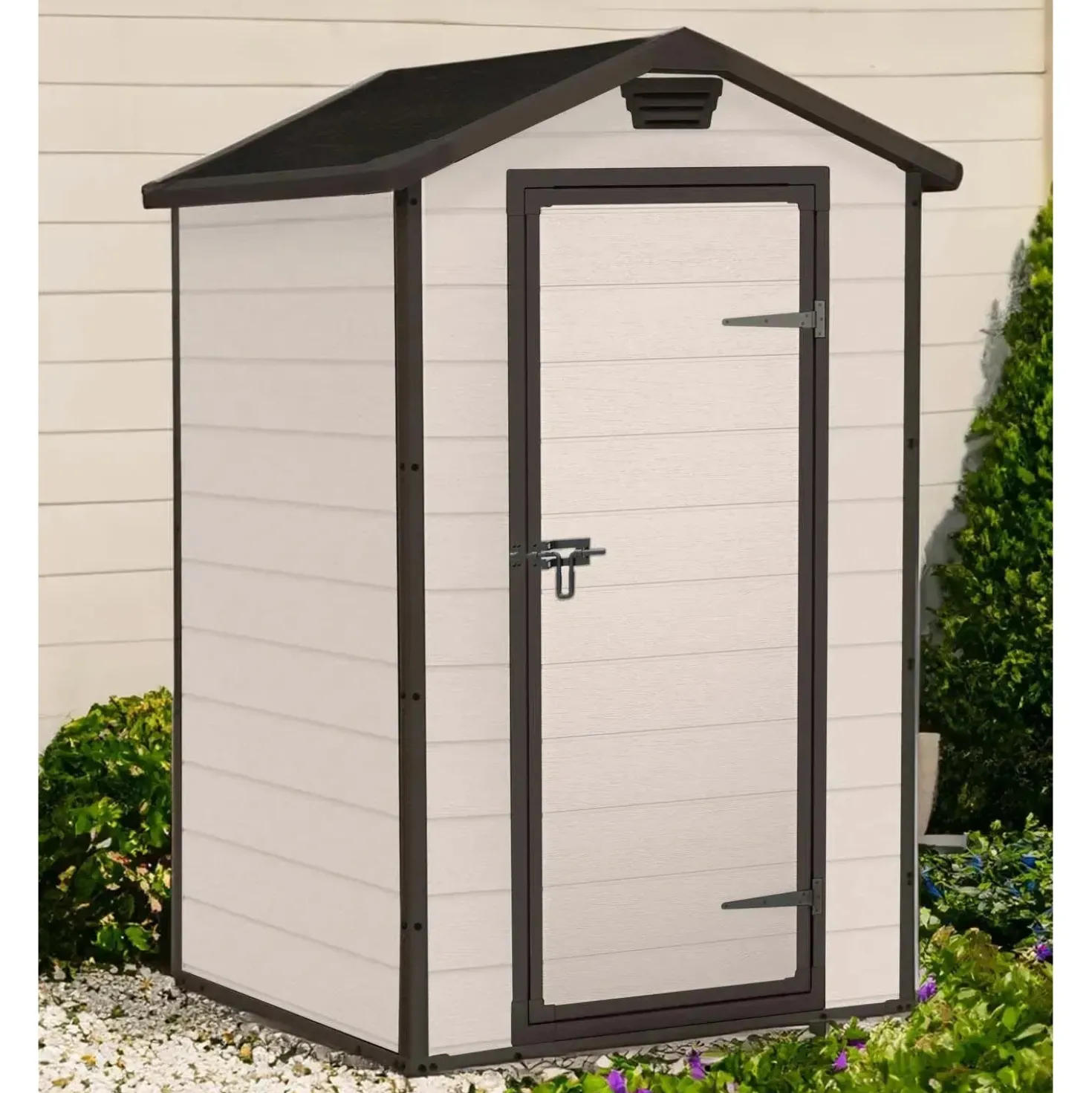 Casetta da giardino in resina Keter Manor sp. 16 mm beige 1,2 m²