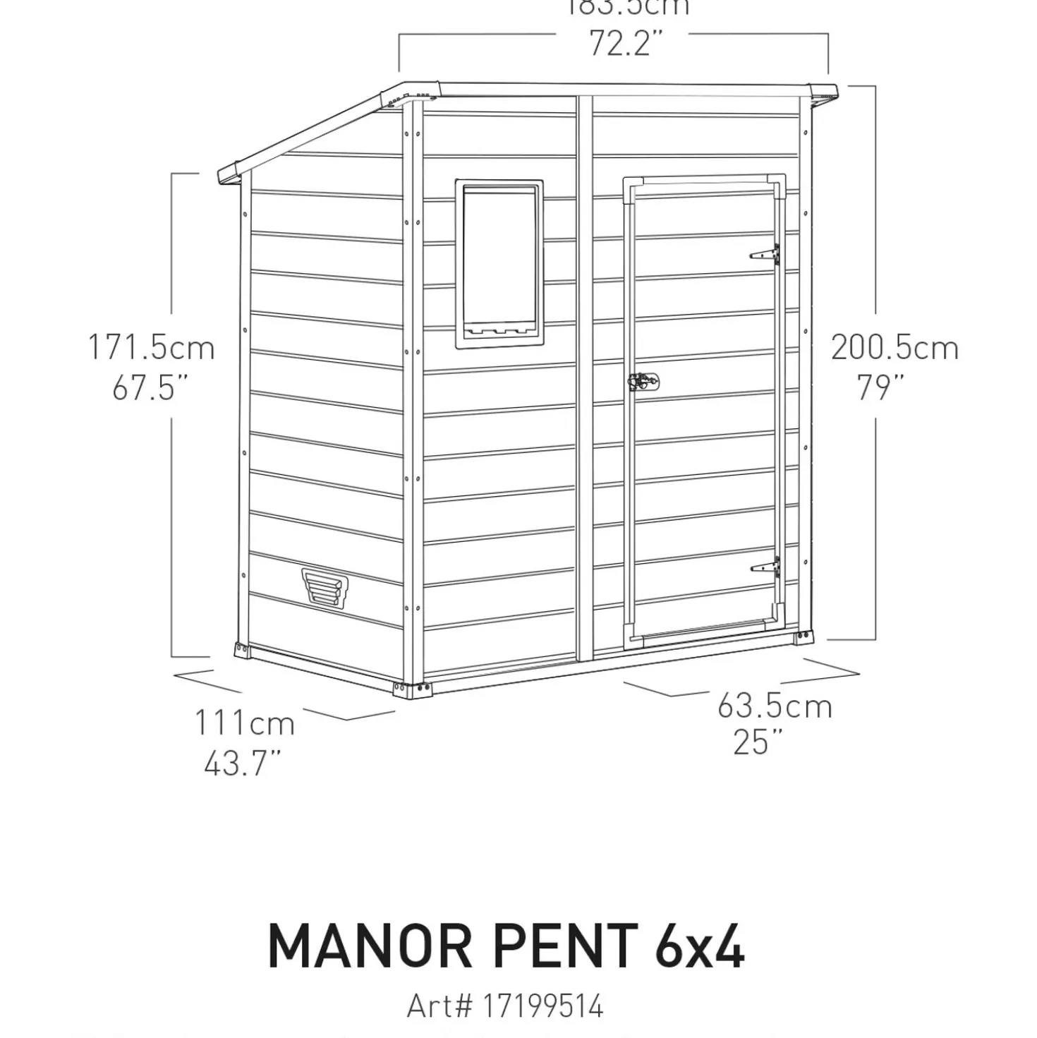 Casetta da giardino in resina Keter Manor sp. 16 mm antracite 1,8 m²