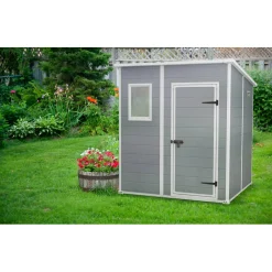 Casetta da giardino in resina Keter Manor Pent sp. 16 mm grigio 3,4 m²