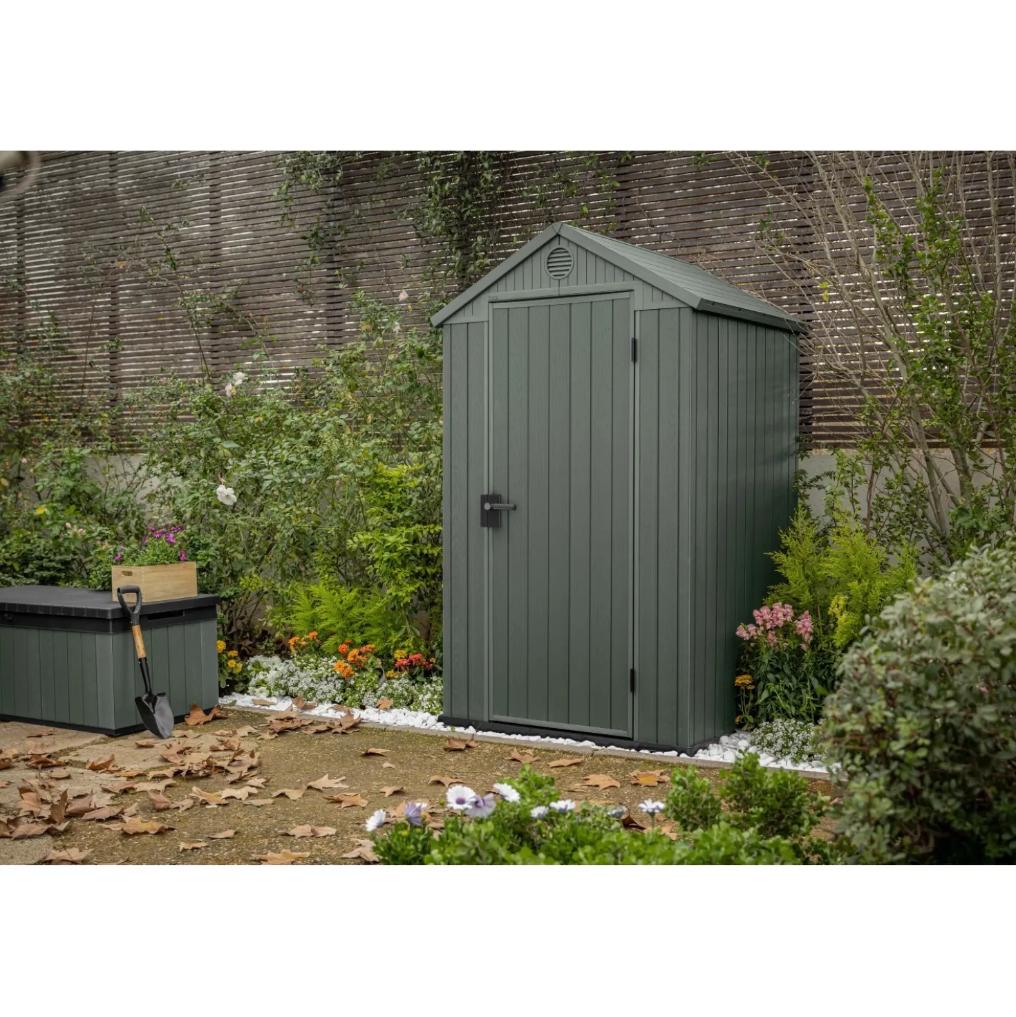 Casetta da giardino in resina Keter Darwin sp. 16 mm verde 1,4 m²