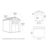 Casetta in plastica Keter Darwin 6x8 verde 4,5 m²