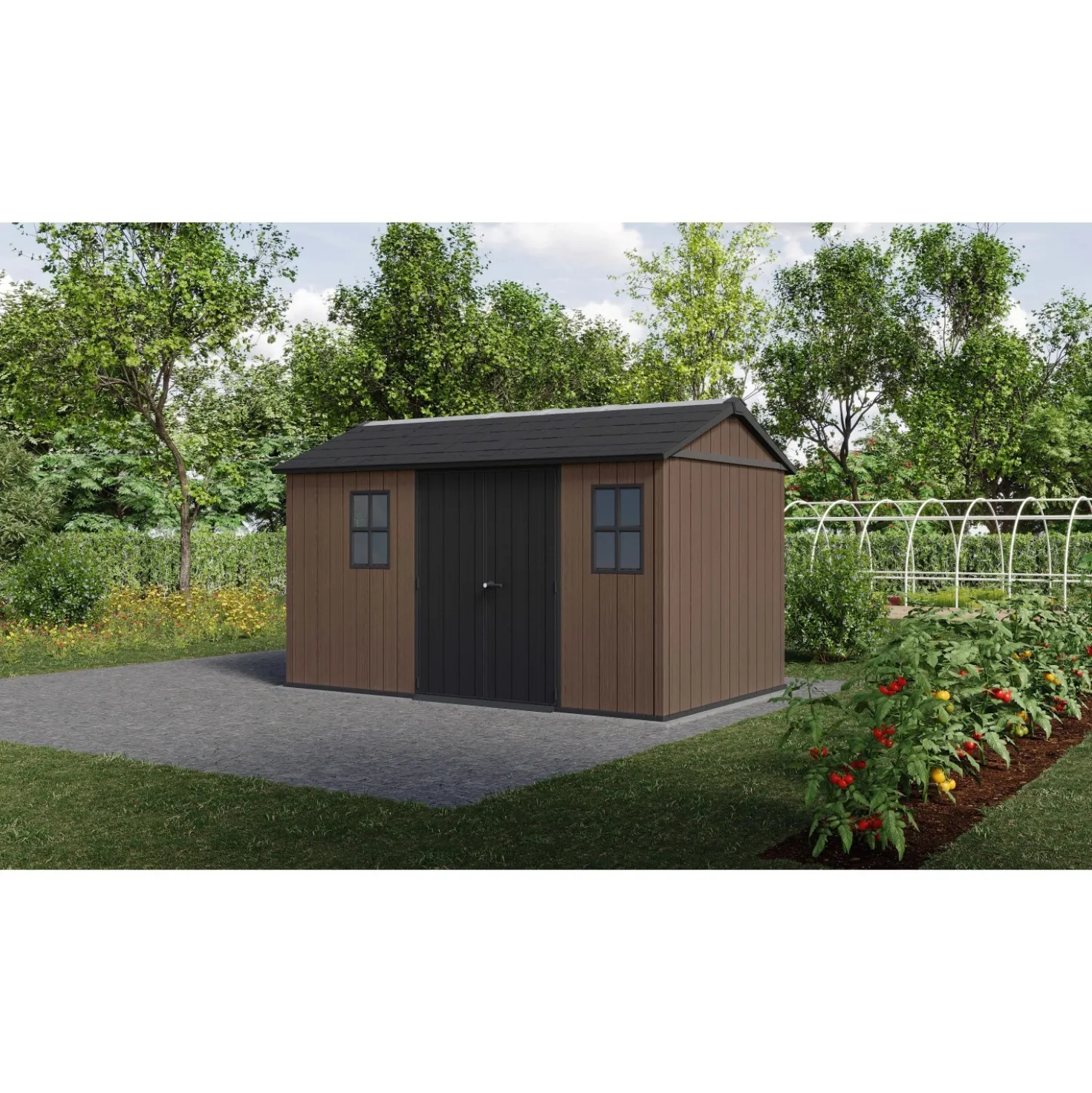 Casetta in resina Keter Newton + 7513/1375 marrone 7,8 m²