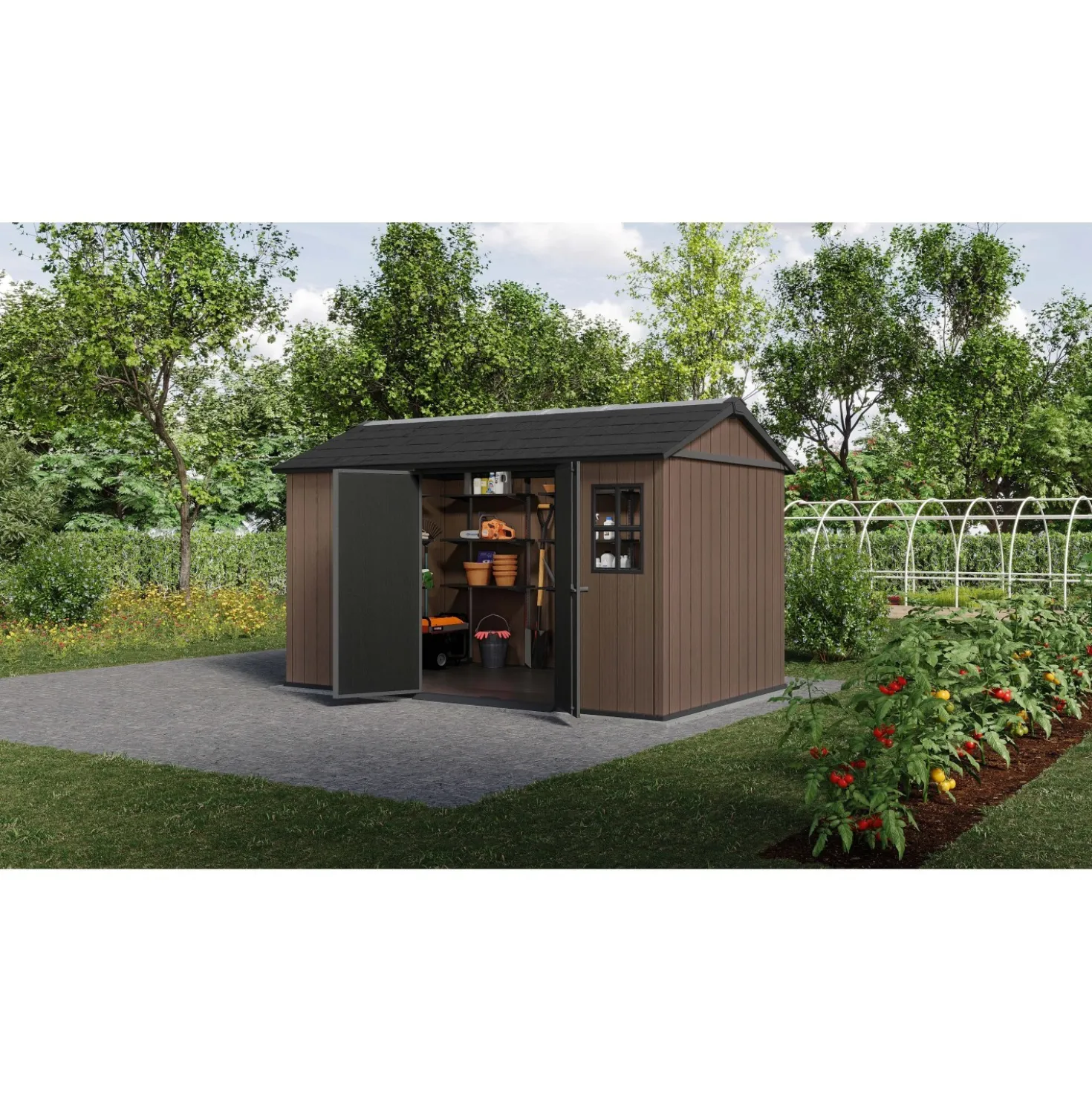 Casetta in resina Keter Newton + 7513/1375 marrone 7,8 m²
