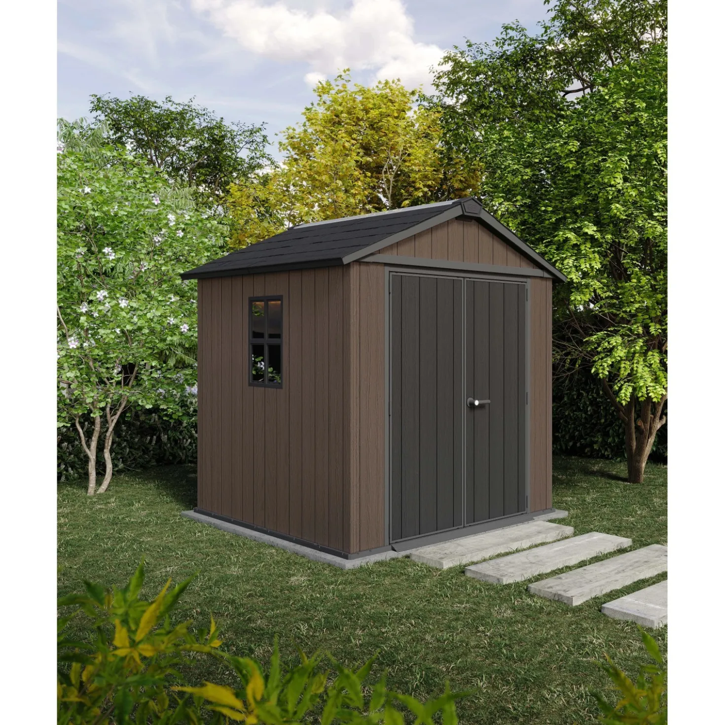 Casetta in resina Keter Newton + 757/775 marrone 4 m²