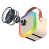 Cassa Bluetooth con luci LED e supporto Micro SD beige