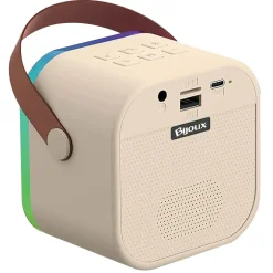 Cassa Bluetooth con luci LED e supporto Micro SD beige