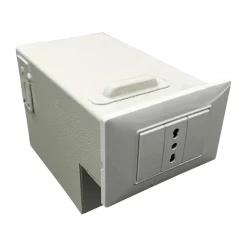 Cassetta di sicurezza finta presa elettrica con vano nascosto bianco