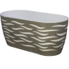 Cassetta portafiori Sahara Duo 15,6x34,7x16,7 cm tortora/bianco