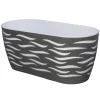 Cassetta portafiori Sahara Duo 15,6x34,7x16,7 cm antracite/platino