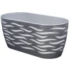 Cassetta portafiori Sahara Duo 15,6x34,7x16,7 cm grigio/bianco