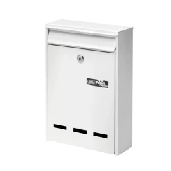 Cassetta postale in acciaio zincato Pocket bianco