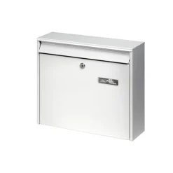 Cassetta postale in acciaio zincato Mail bianco