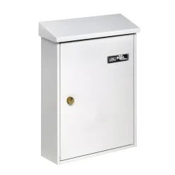 Cassetta postale in acciaio zincato Letter bianco