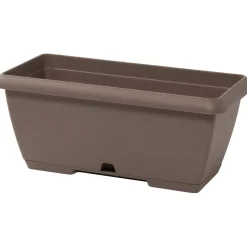Cassetta Terrae con sottocassetta in plastica 60x20x16,7 cm beige scuro