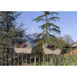 Cassetta Terrae con sottocassetta in plastica 60x20x16,7 cm beige scuro