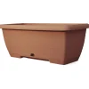 Cassetta Terrae Midi con sottocassetta 45x25x21 cm in plastica terracotta
