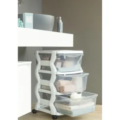 Cassettiera 3 cassetti Bama 36x40x62 cm bianco