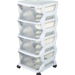 Cassettiera 4 cassetti Bama 36x40x80 cm bianco