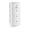 Cassettiera 4 cassetti Elegance Slim Stefanplast 30x40xH80 cm bianca