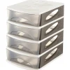 Cassettiera 4 cassetti Medyabox 26x35x39 cm marrone
