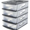 Cassettiera 4 cassetti Medyabox 26x35x39 cm antracite