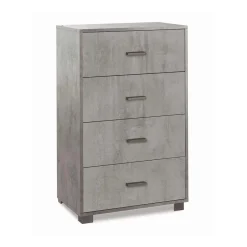 Cassettiera in kit 4 cassetti Sarmog 112x70x41 cm cemento