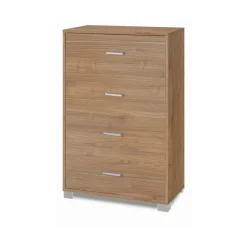 Cassettiera in kit 4 cassetti Sarmog 112x70x41 cm noce stelvio