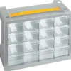 Cassettiera porta minuteria Poker 16 grigio e trasparente