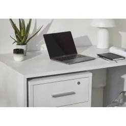 Cassettiera ufficio 3 cassetti 41x51x71 cm ossido bianco