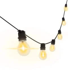 Catena luminosa da esterno LED Fiesta E27 6 W 500 lm 2200 K nera