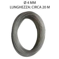 Cavetto zincato trasparente Ø 4 mm