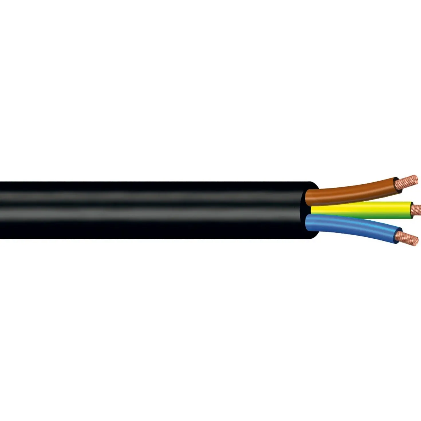 Cavo H05VV-F 3x1 mm² 50 m nero