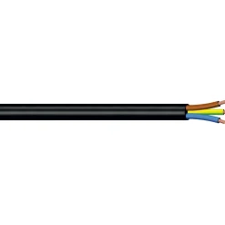 Cavo H03VV-F 3x0,75 mm² 25 m nero