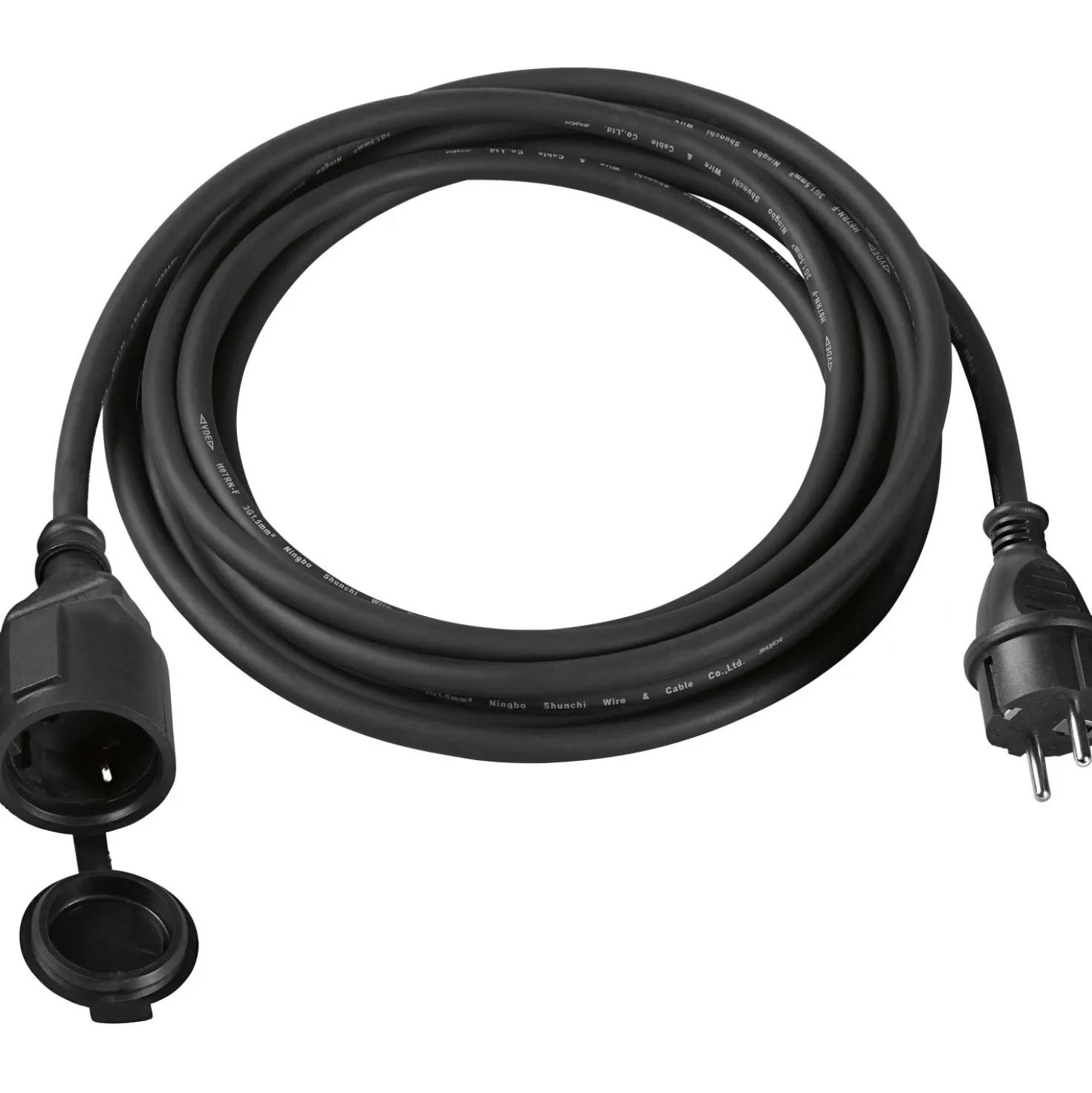 Cavo prolunga 5 m Nero H07RN-F 3G1,5