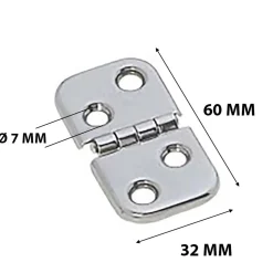 Cerniera acciaio inox 60x32x1,2 mm
