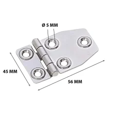 Cerniera acciaio inox 56x45x1,5 mm