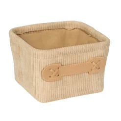 Cestino da bagno Anela in velluto beige