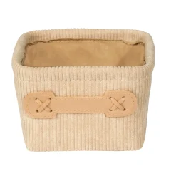 Cestino da bagno Anela in velluto beige