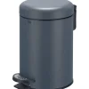Cestino da bagno in metallo 3 l grigio